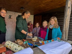 Eisvögel bemalen Freisitz mit Vereinslogo kreativ