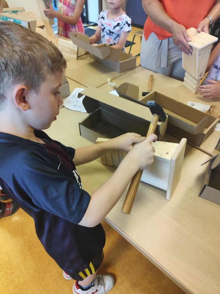 Fledermäuse – Kinder bauen Fledermauskästen beim Ferienprogramm der Vogel- und Naturschutzgemeinschaft Katzenfurt e.V.
